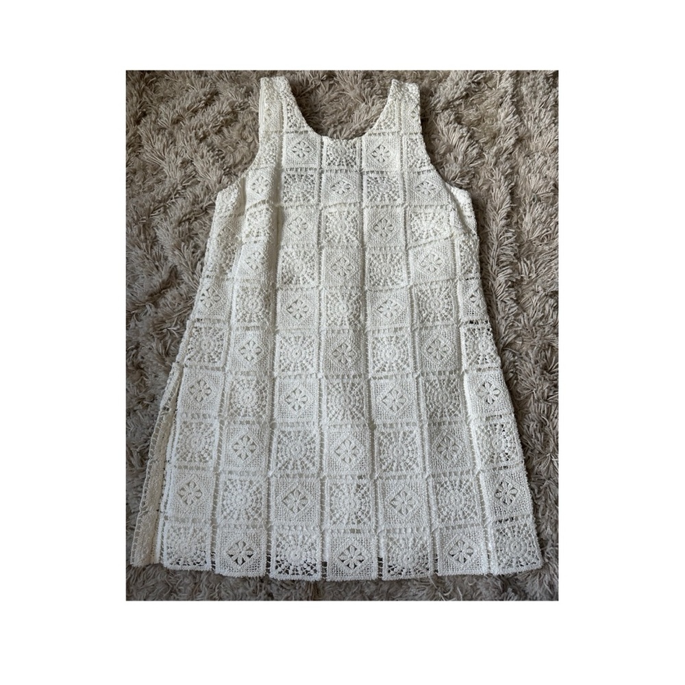 Elegant White Crochet Dress